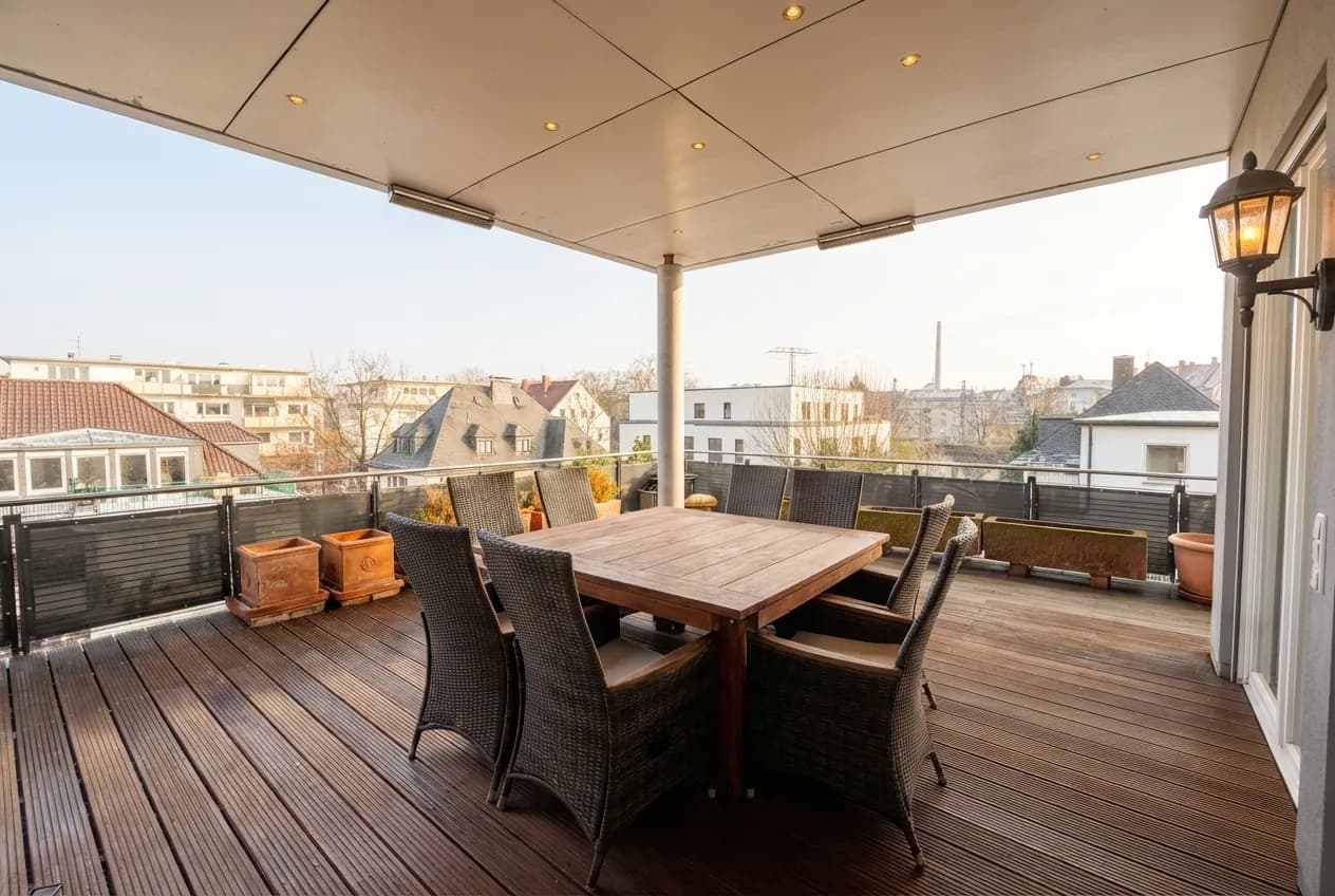 Penthouse mit umlaufender Dachterrasse Großzügiges Wohnen im Offenbacher Westend